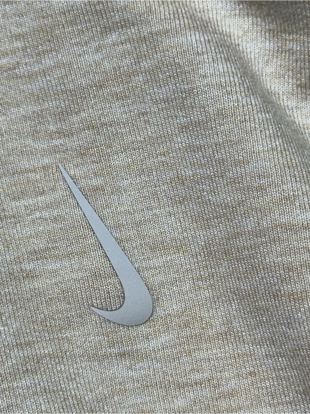 NIKE $70 YOGA FLOW Oatmeal Slim Fit Mid Rise 7/8 Ribbed Cuff Pants M - Picture 13 of 13